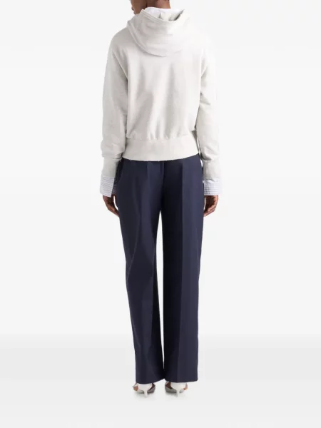 Brosa Prada din fleece gri