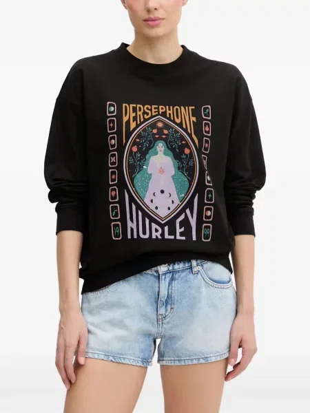 Hanorac Hurley cu imagine negru
