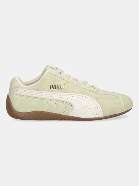 Замшевые кроссовки Puma зеленые