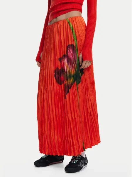 Desigual Fustă plisată Follet portocaliu