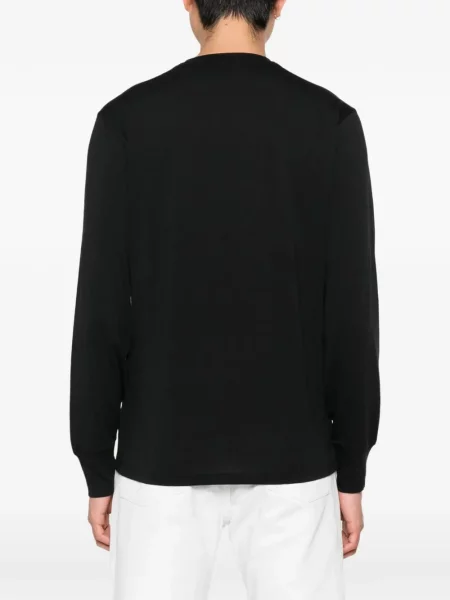 Lung tricou Tom Ford cu decolteu rotund negru