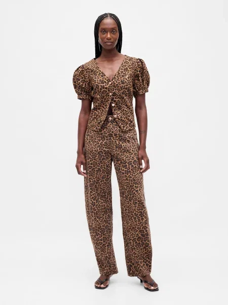 Blugi Gap cu talie înaltă negru