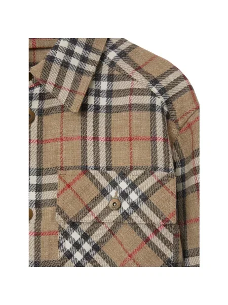 Koszula Burberry w kratę beżowa
