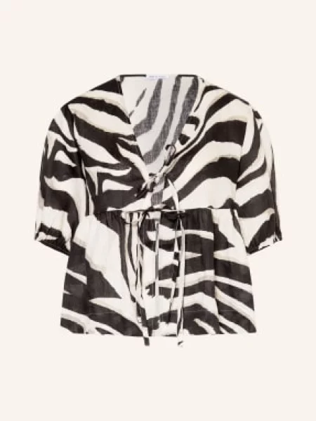 Lněná halenka Mrs & Hugs černá