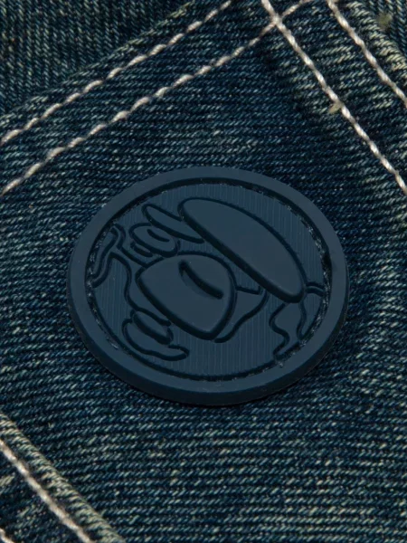 Džínové šortky Aape By *a Bathing Ape® s autogramem modré