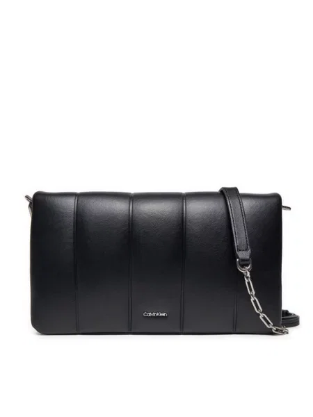 Calvin Klein Torbica Line Quilt Shoulder Bag crna