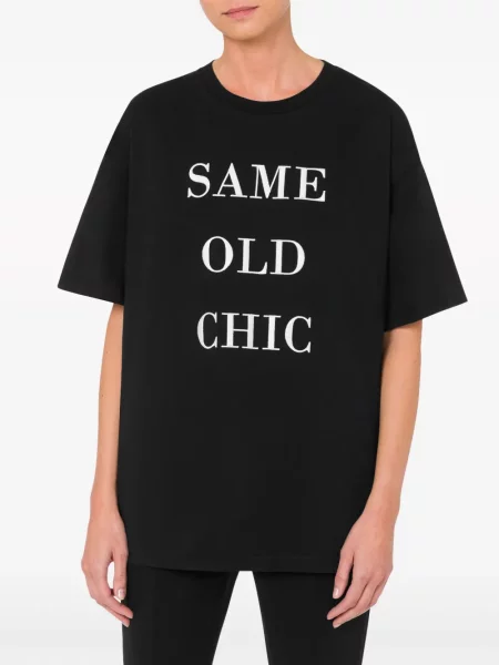 Тениска Moschino с принт черно