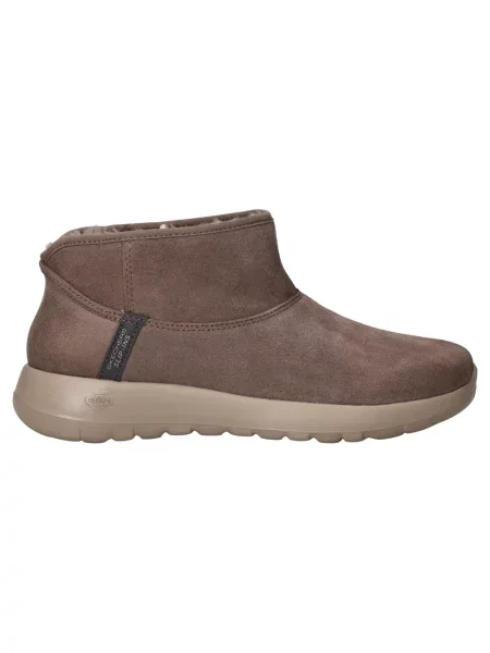 Botki Skechers zamszowe wsuwane beżowe