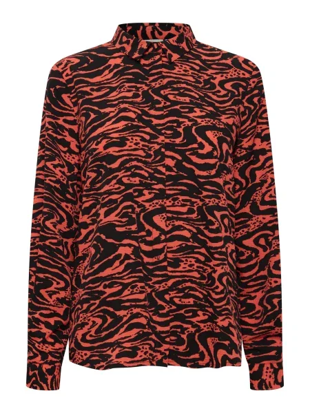 ICHI Bluză FANORA roșu / negru