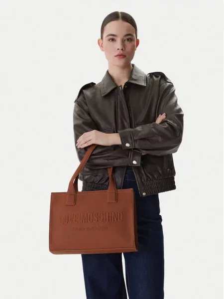 LOVE MOSCHINO Дамска чанта кафяв