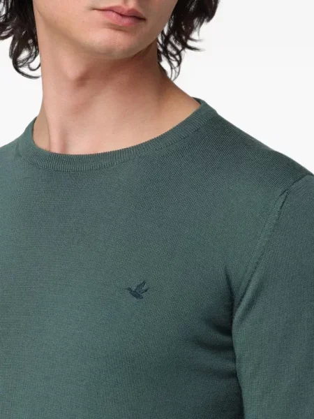 Pulover Brooksfield cu broderie de lână verde