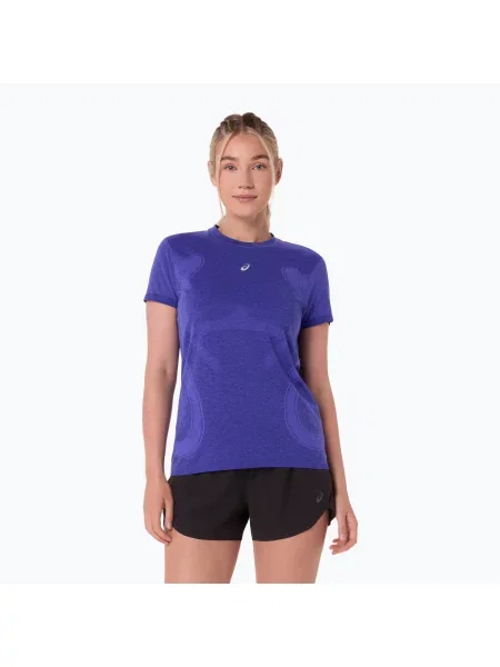 Koszulka do biegania ASICS Seamless cobalt burst/eggplant niebieska