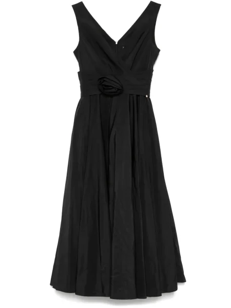 Rochie midi Nissa fără mâneci până la genunchi de costum negru
