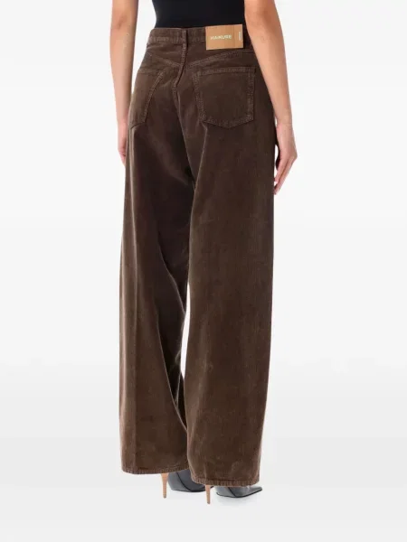 Pantaloni Haikure de catifea cord maro