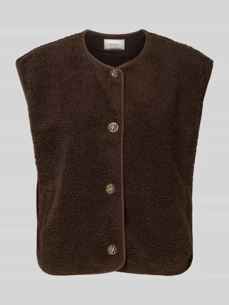 Kamizelka z polaru z listwą guzikową model ‘Mariko’ Neo Noir