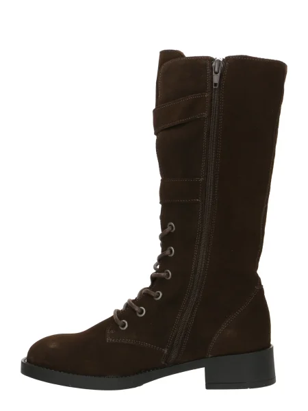 STEVE MADDEN Šnurovacie čižmy Zoey tmavohnedá