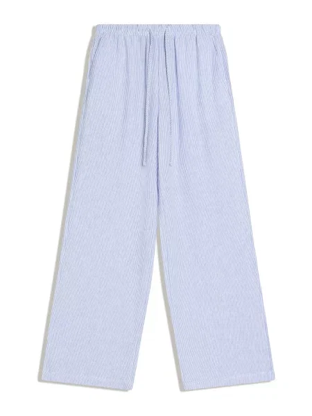 Bershka Pantaloni albastru regal alb