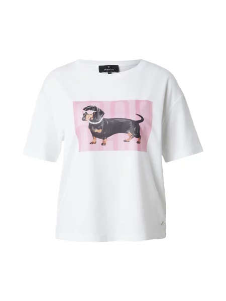 Monari Tricou roz deschis / negru alb
