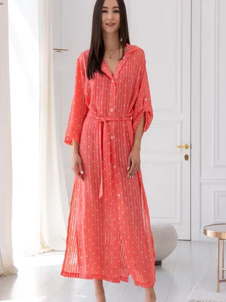 Сукня максі RiMari кораловий текстиль