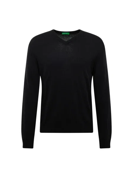 United Colors of Benetton pulover de lana barbati gri light negru