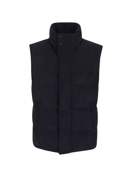 Matlasat vestă Herno de catifea cord albastru