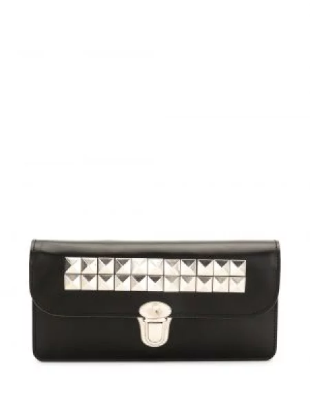 Portofel Comme Des Garçons Wallet din piele cu tepi negru