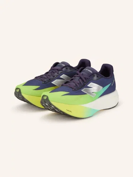 New Balance Běžecké Boty Fuelcell Supercomp Elite v5 tmavě / stříbrná / neonově zelená modrá