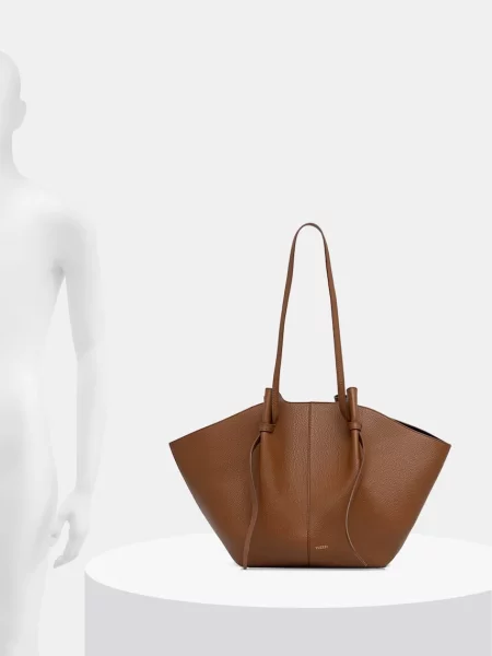 Bőr shopper táska Yuzefi barna