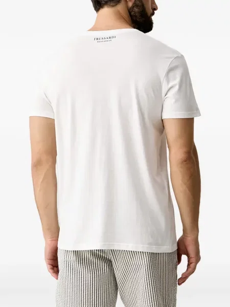 Tricou Trussardi cu imagine alb
