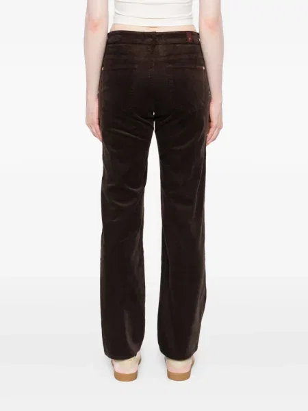 Pantaloni 7 For All Mankind de catifea cord maro