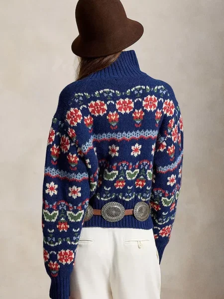 Polo Ralph Lauren pulover pentru femei cu lână albastru