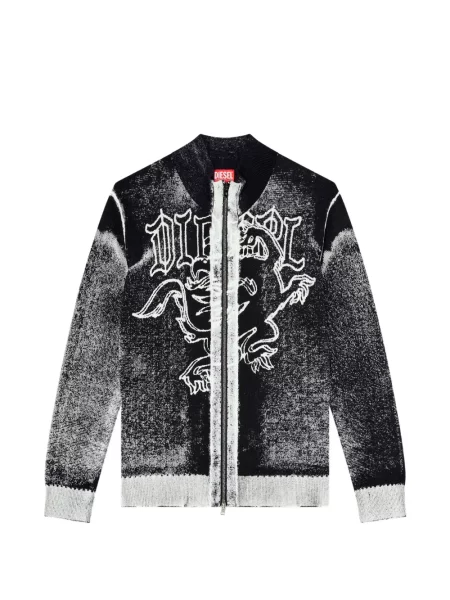 Cardigan Diesel cu imagine negru