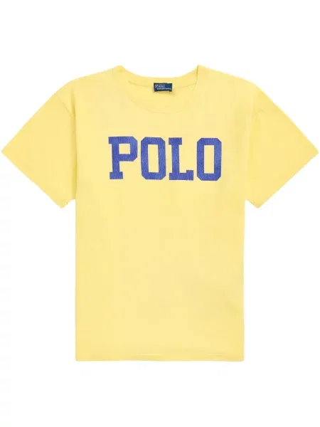 Polo Polo Ralph Lauren z twillu do kolan plisowane żółte