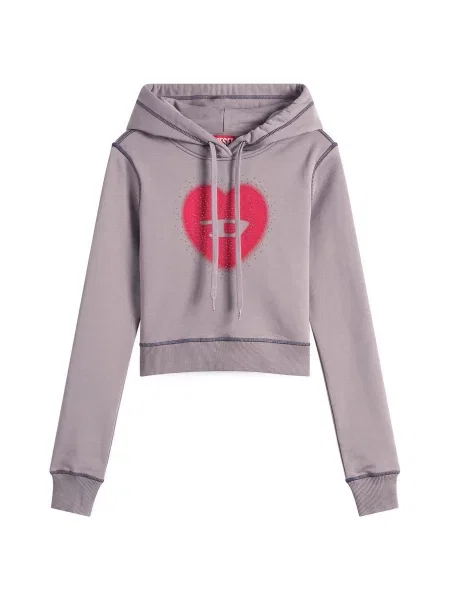 Bluza z kapturem Diesel szara