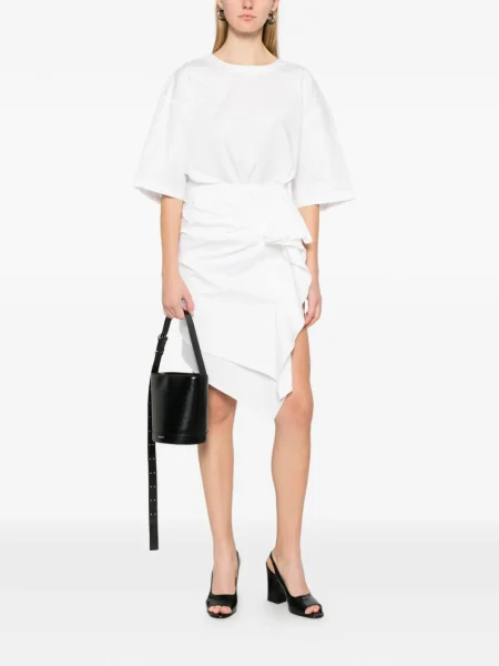 Fusta mini The Garment drapată alb