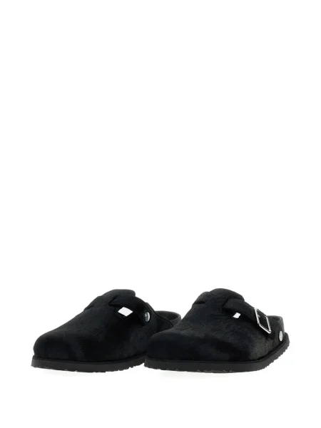 Papuci tip mules Birkenstock cu cataramă negru