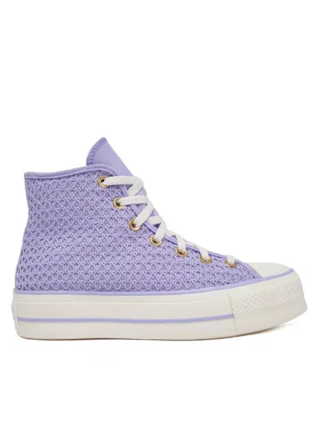 Converse Кеди Chuck Taylor All Star Lift Platform Knit Kadın Mor фіолетовий