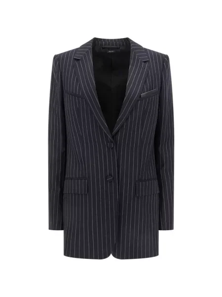 Geacă Tom Ford de lână cu dungi negru