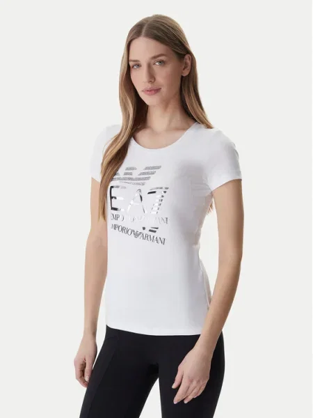 Emporio Armani Tričko strieborná biela