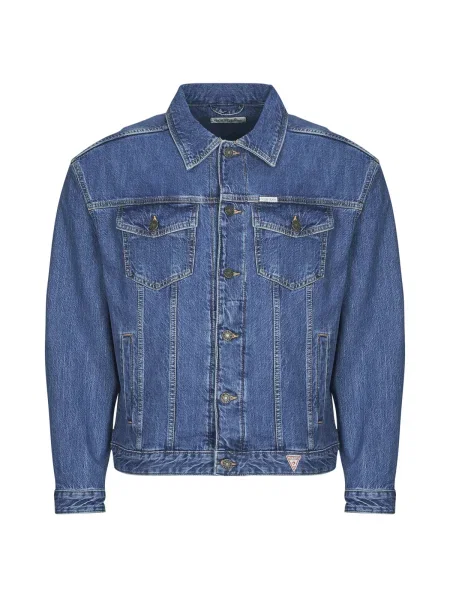 Guess Jeans geacă din denim albastru