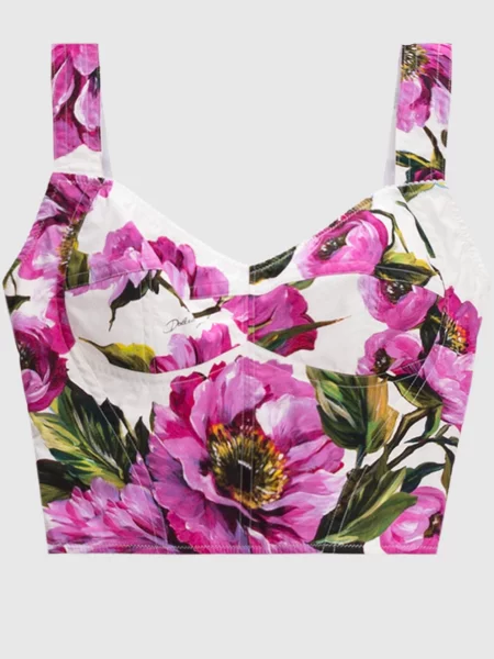 Топ-бюстьє в квітковий принт Dolce&gabbana білий
