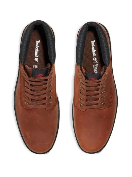Botine Timberland cu șireturi din dantelă maro
