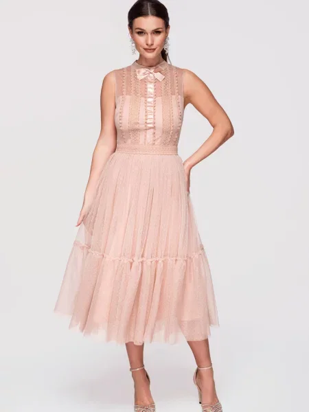 Rochie de cocktail Edoti roz