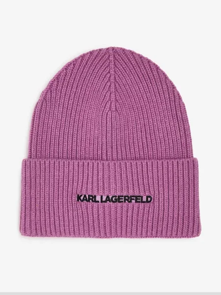 Шапка Karl Lagerfeld розовая