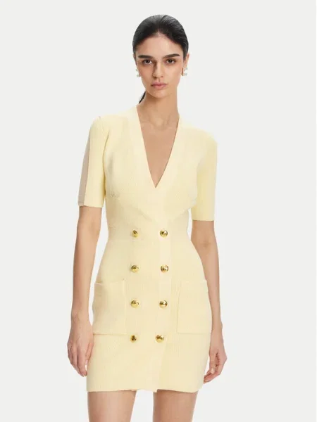 Elisabetta Franchi Rochie tricotată galben