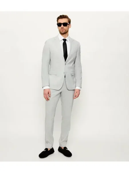 BOSS BLACK Öltöny gyapjú hozzáadásával fekete