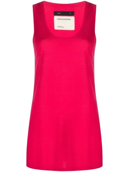 Top Frenckenberger cu decolteu în U roz