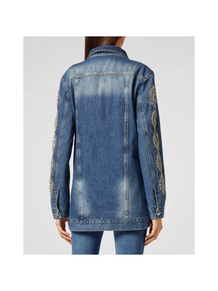Kurtka jeansowa Philipp Plein niebieska