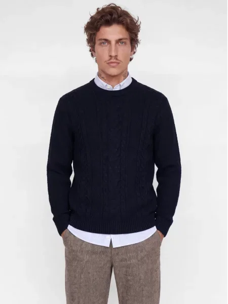 JACK & JONES Pulover JJJAMES noapte albastru