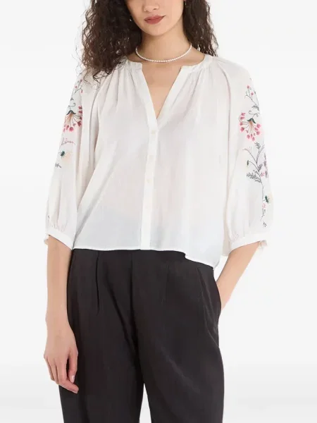 Bluză Desigual cu model floral alb